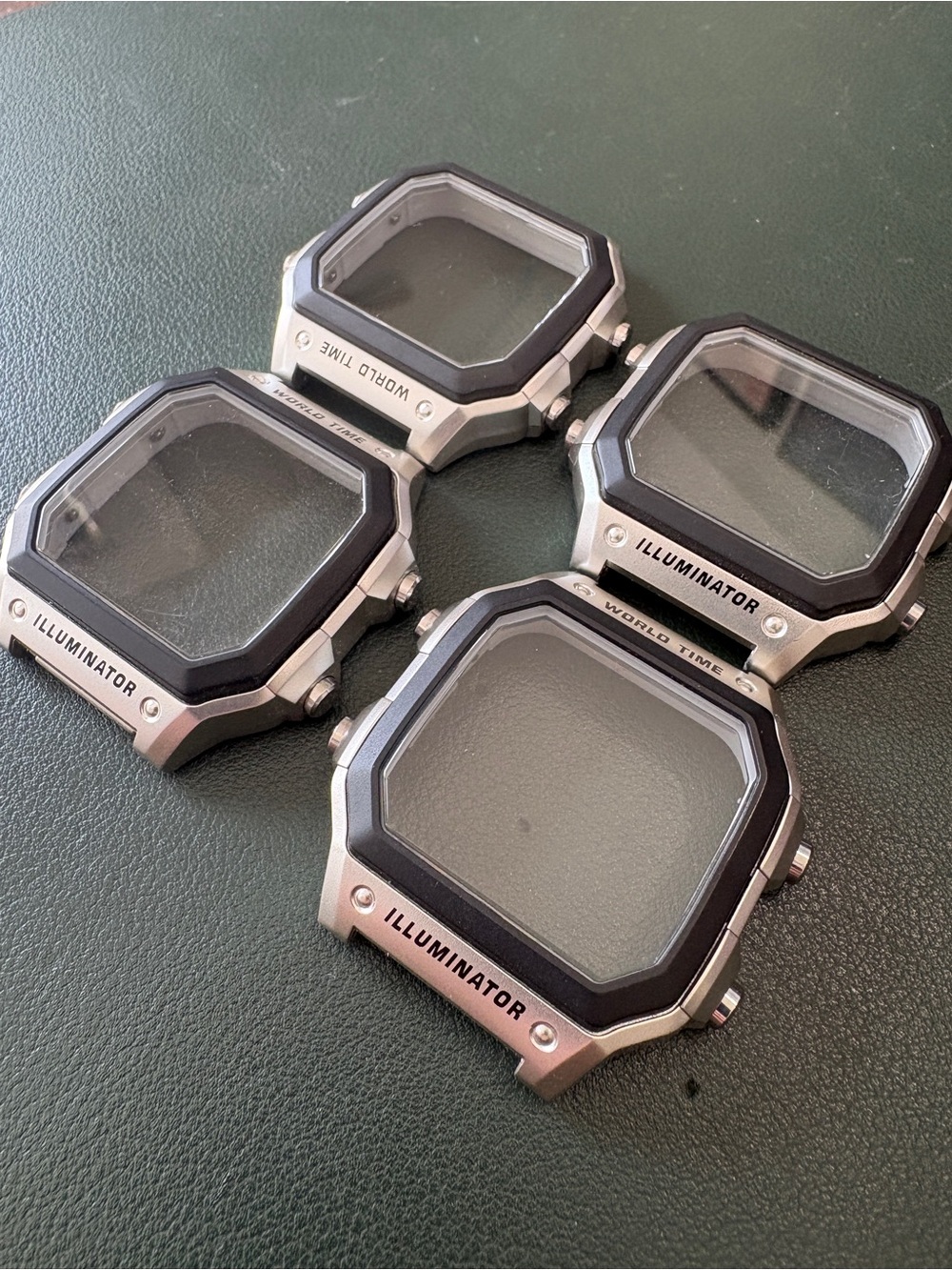 Casio Royale AE1200 OEM Resin Black and Silver Digital Watch Case Lot of 4